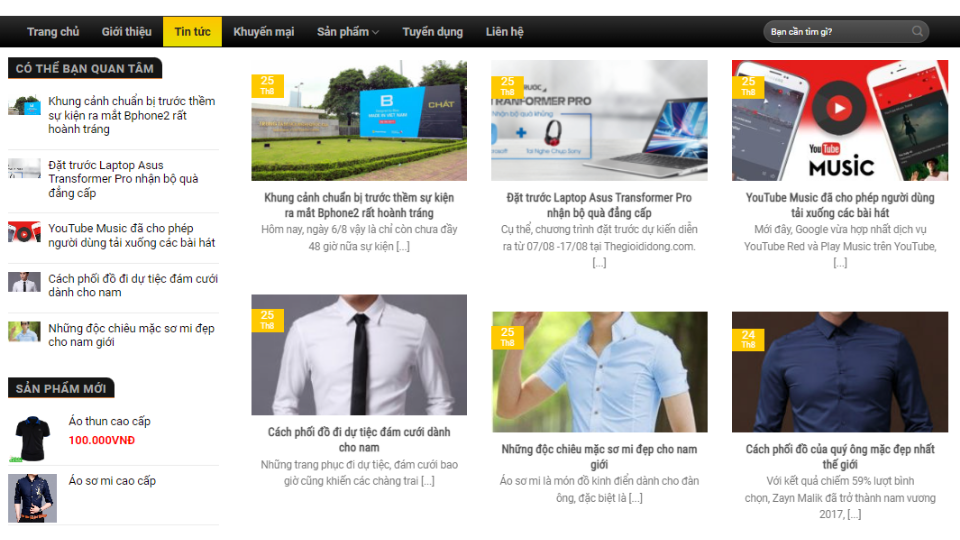 Thiết kế website tin tức giá rẻ tại Ninh Thuận