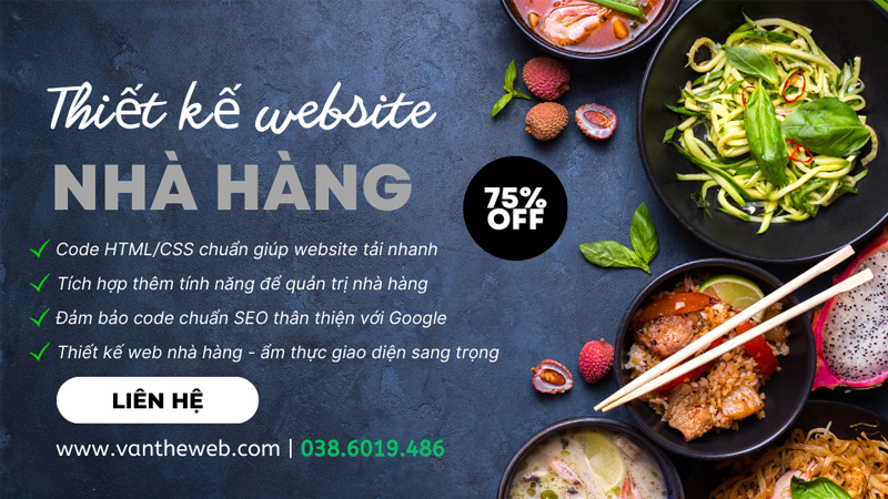 Thiết kế website Nhà Hàng tại Bình Thuận