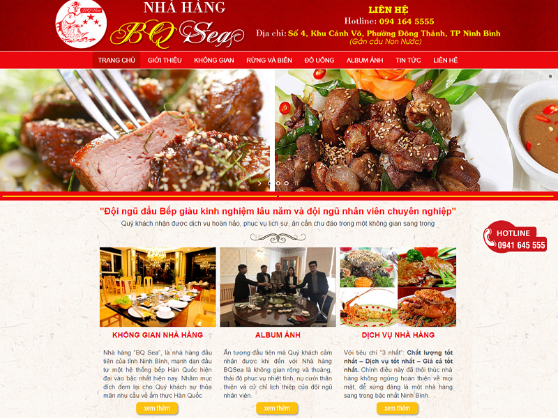 Thiết kế website Nhà Hàng tại Bình Thuận