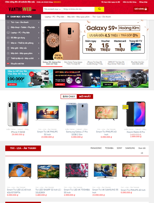 Mẫu website thương mại điện tử