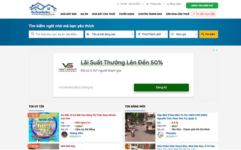 Thiết kế website Bất Động Sản giá rẻ tại Đà Lạt