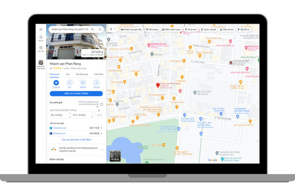 Định vị GPS cho khách sạn trên google map