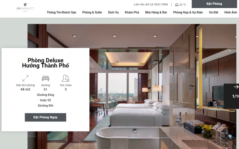 Thiết kế website Khách sạn tại Hà Nội