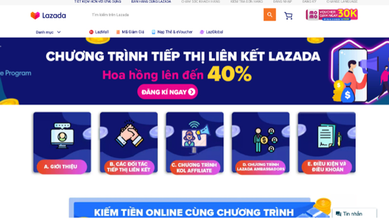 Thiết kế website Tiếp Thị Liên Kết Affiliate Marketing tại Hà Nội