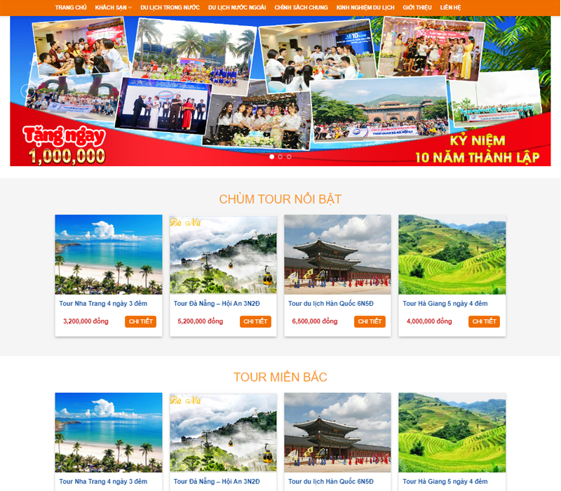 thiết kế website Bán Tour Du Lịch tại Tây Ninh