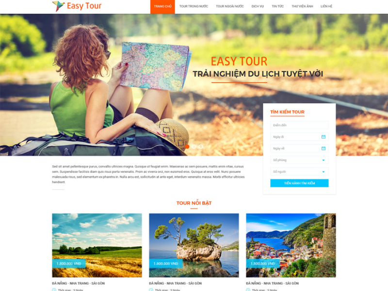 Thiết kế website du lịch giá rẻ tại Bình Phước