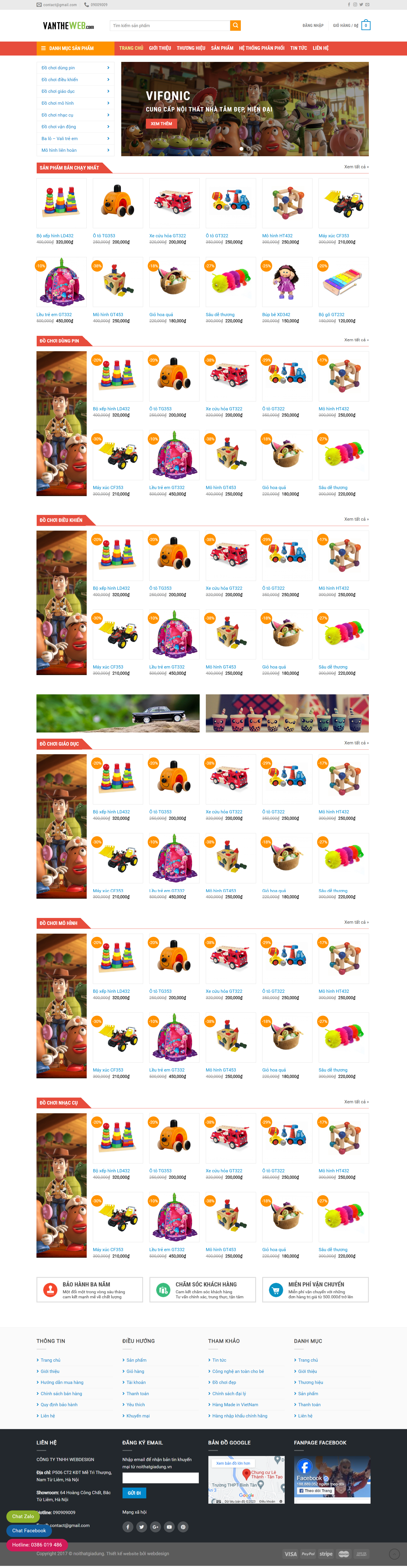Mẫu website bán đồ chơi trẻ em WordPress Flatsome giá rẻ