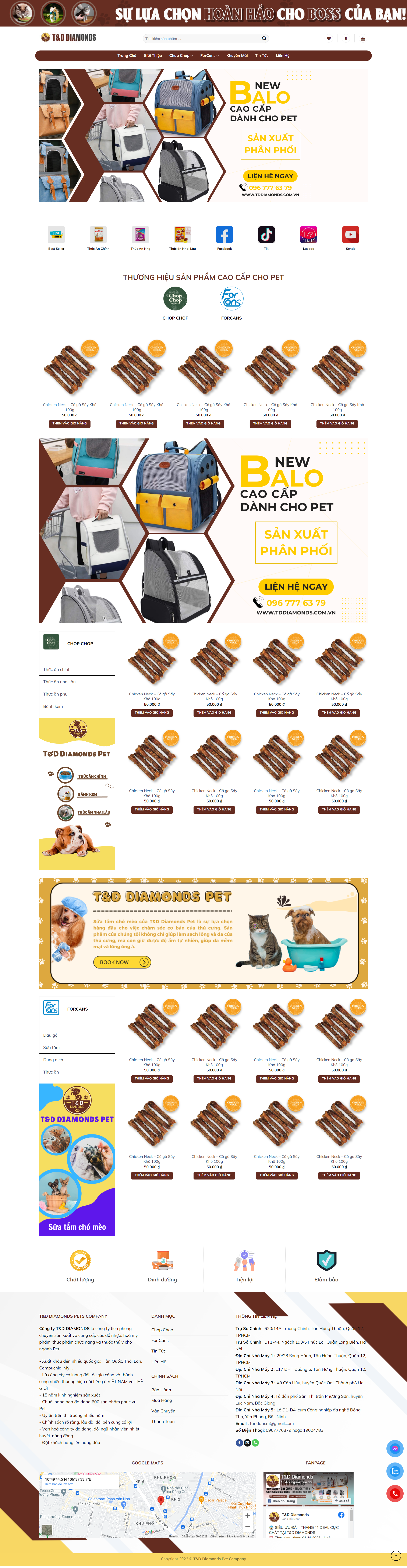Mẫu website bán thực phẩm thú cưng WordPress Flatsome giá rẻ