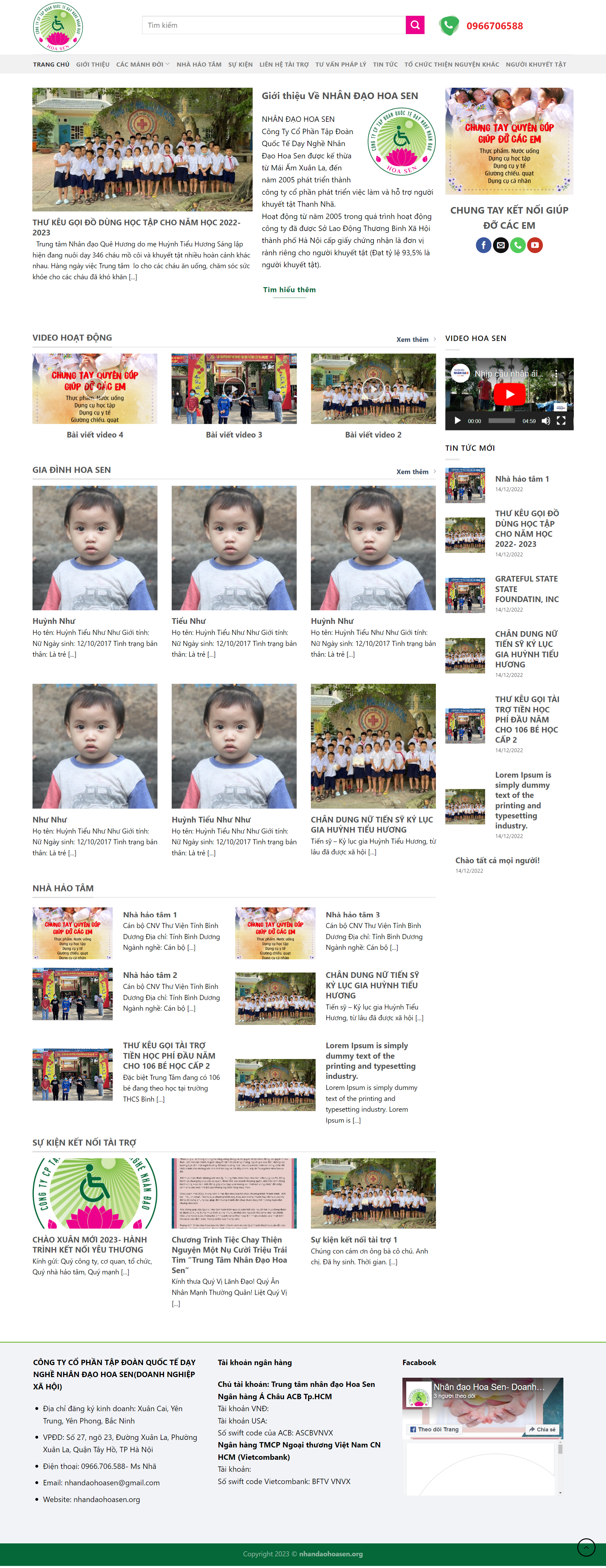 Mẫu website quỹ từ thiện WordPress Flatsome giá rẻ