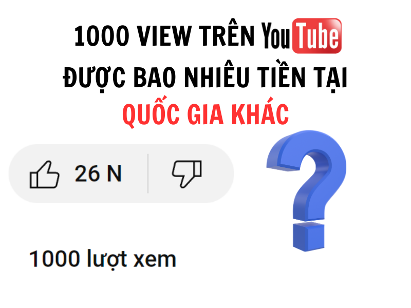 1000 view Youtube kiếm được bao nhiêu tiền tại Việt Nam1000 view Youtube kiếm được bao nhiêu tiền tại Việt Nam