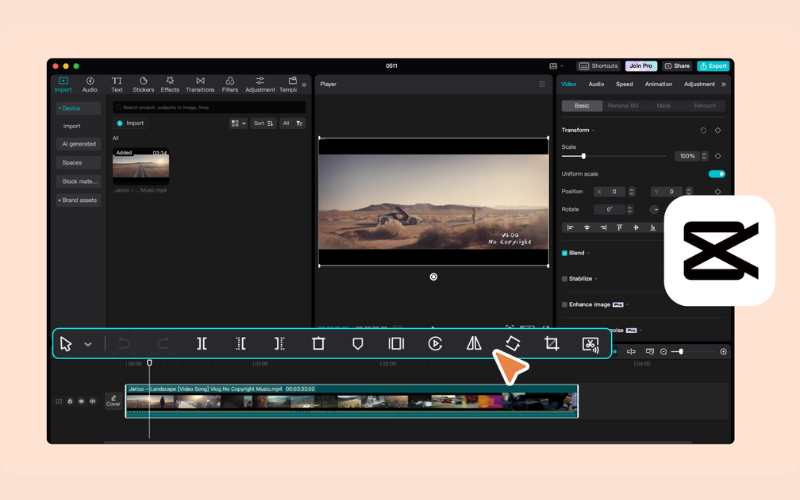 Ghép Nối Các Cảnh Thành Video Hoàn Chỉnh Bằng CapCut