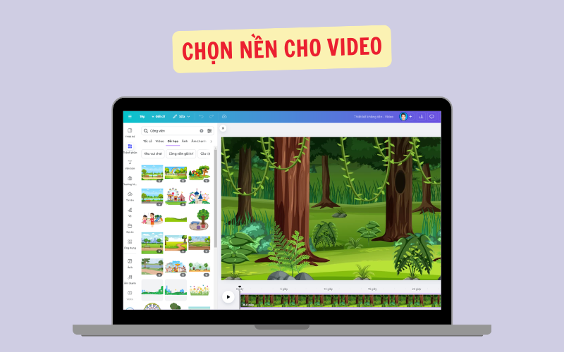 Chọn nền cho video