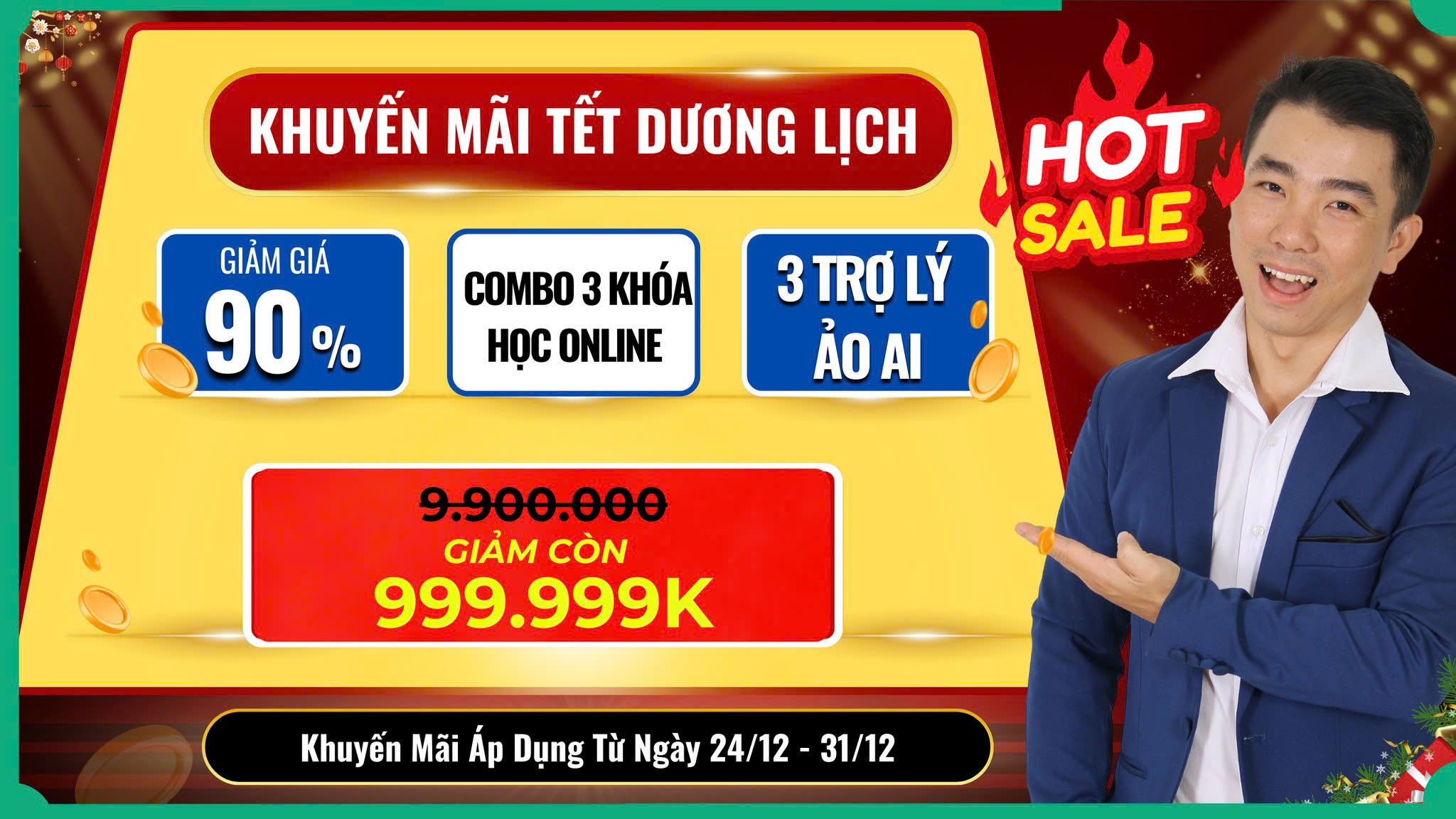SIÊU KHUYẾN MÃI TẾT DƯƠNG LỊCH - GIẢM ĐẾN 90%
