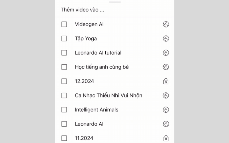 Chọn danh sách phát