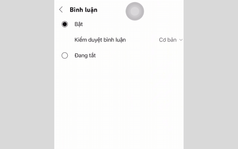 Tính năng bình luận