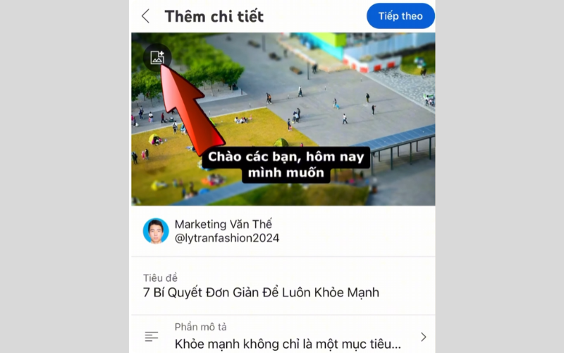 Đăng hình đại diện cho video
