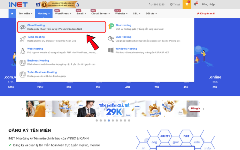 Chọn Cloud Hosting