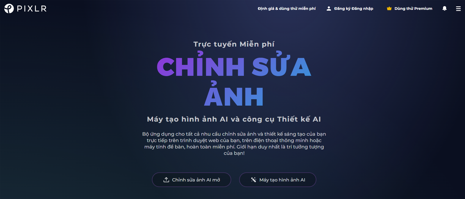 Pixlr AI – AI Tạo Ảnh Miễn Phí Đơn Giản Và Nhanh Chóng
