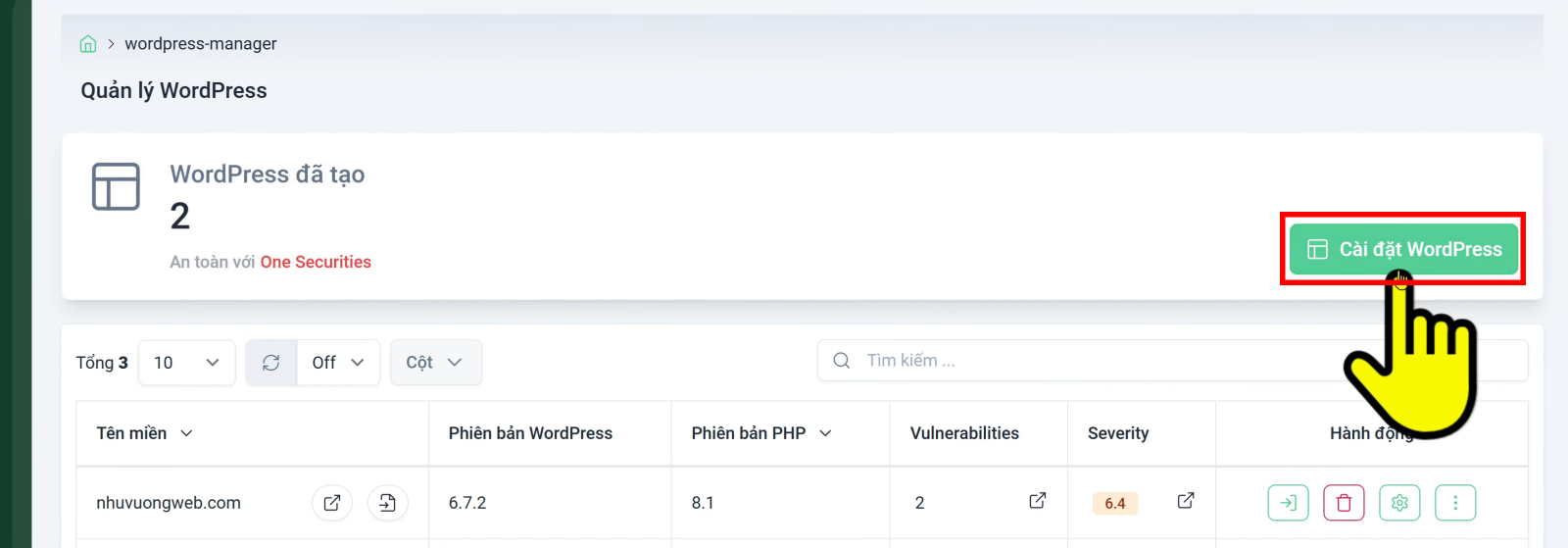 Cài đặt WordPress