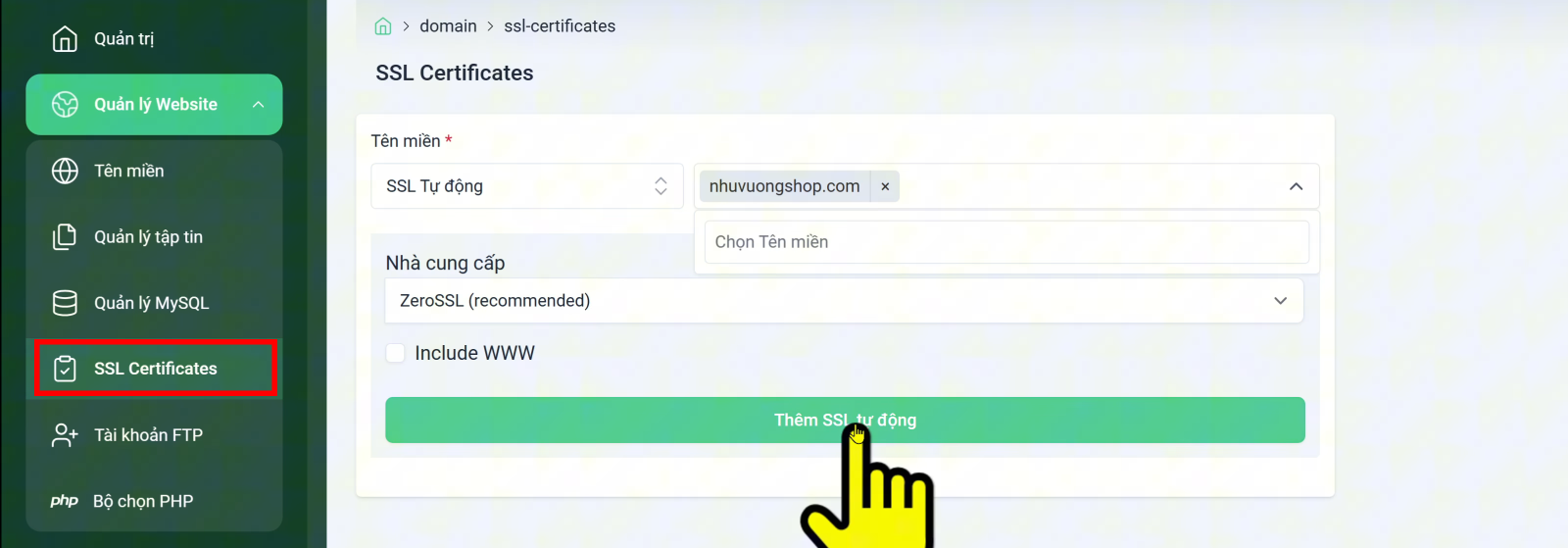 Cài Đặt SSL – Bảo Mật Website