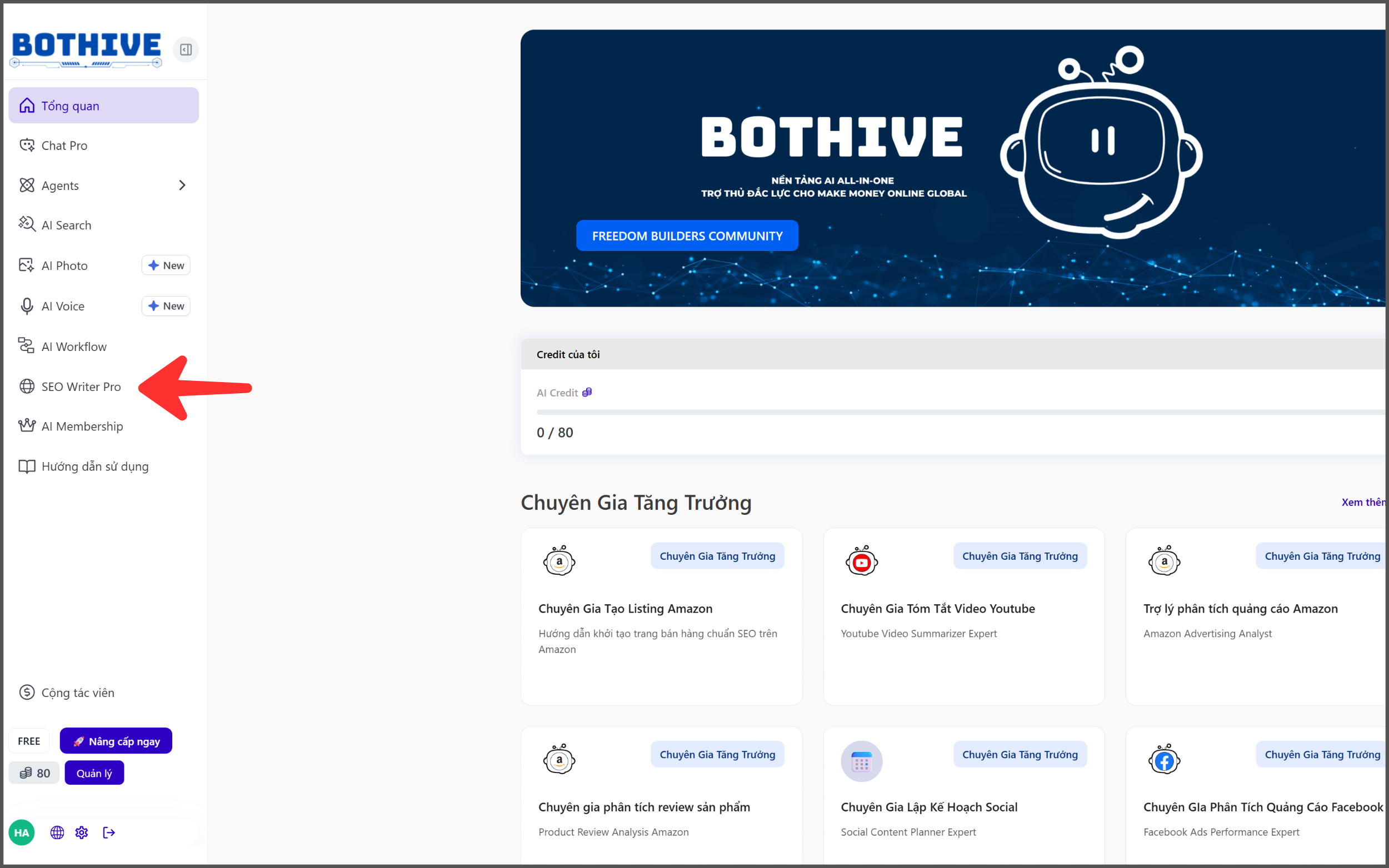 Truy Cập Công Cụ AI Viết Bài SEO Website