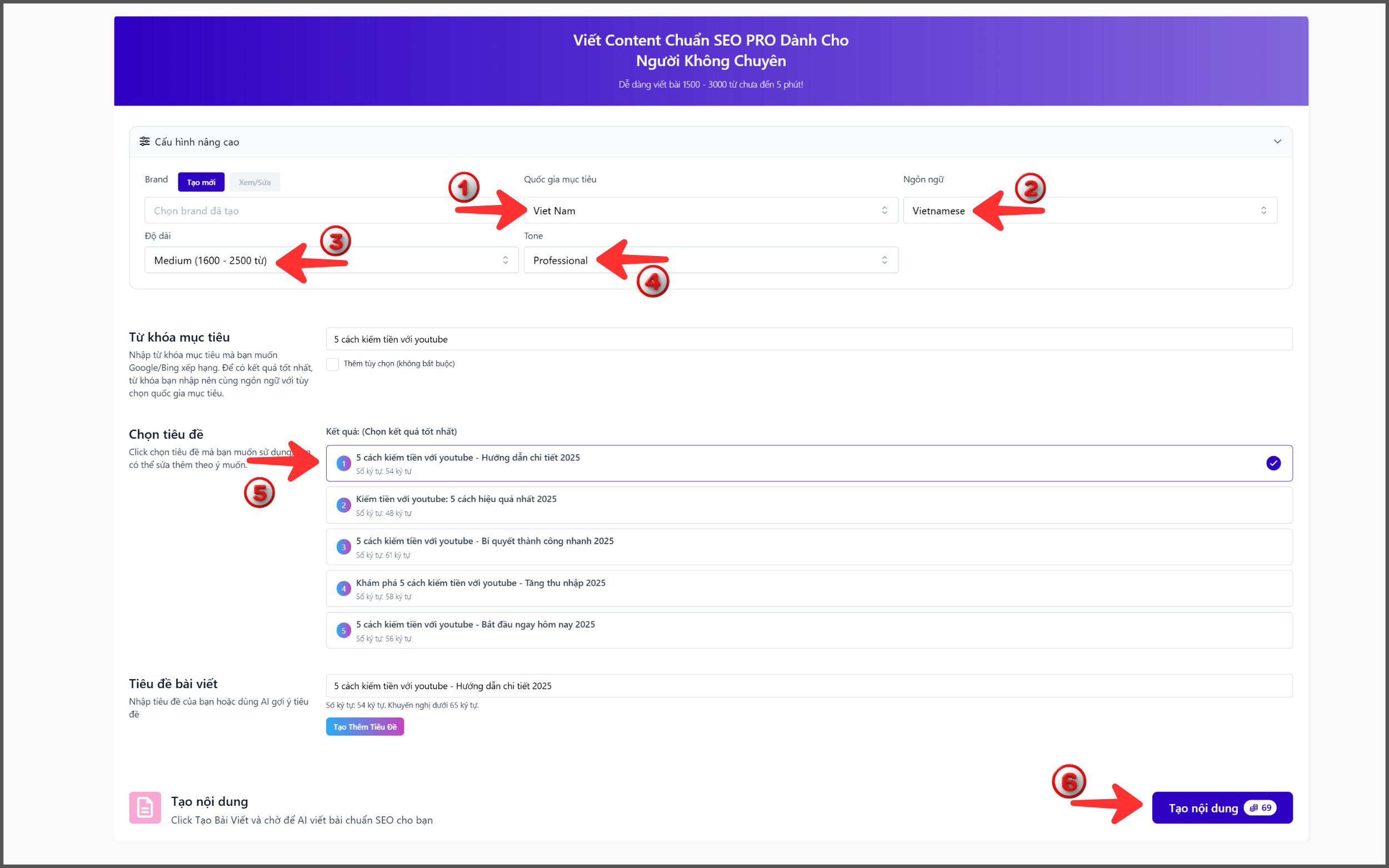 Nhập Thông Tin Viết Bài SEO Website