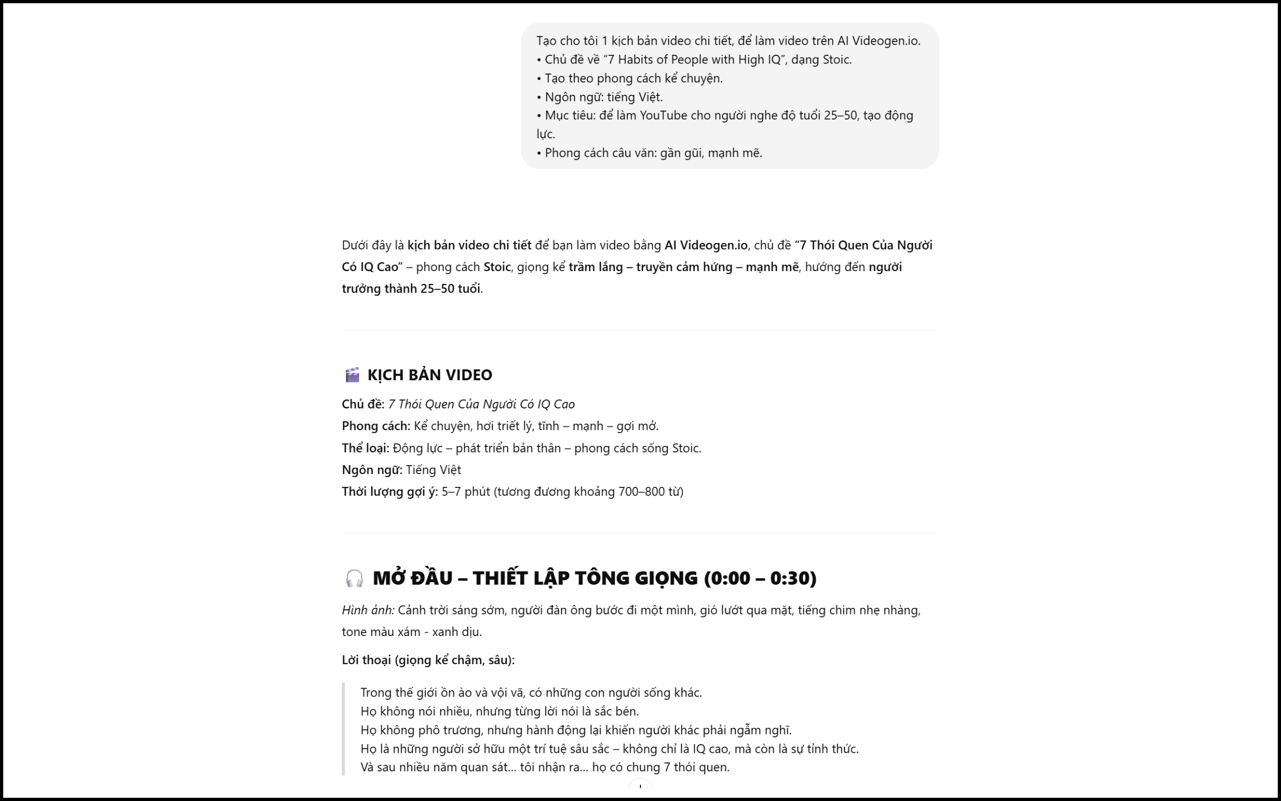 Tạo Kịch Bản Video Bằng ChatGPT