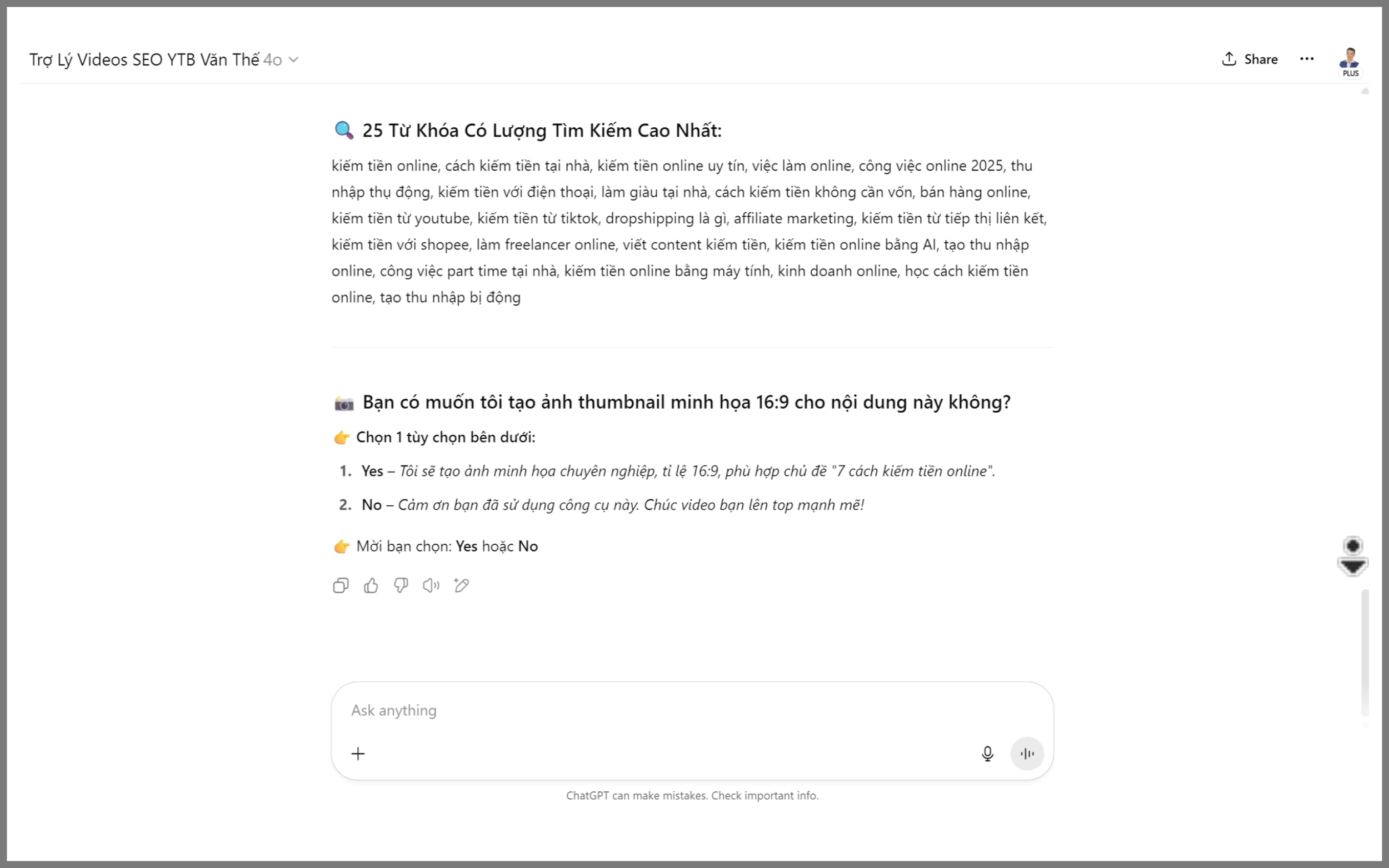 Tạo Từ Khóa SEO Youtube