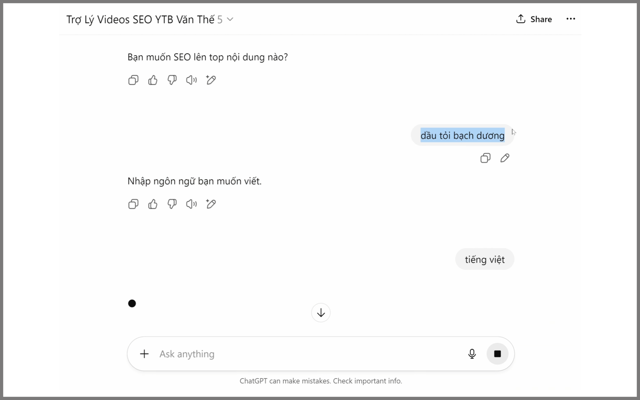 SEO từ khóa lên top với ChatGPT AI