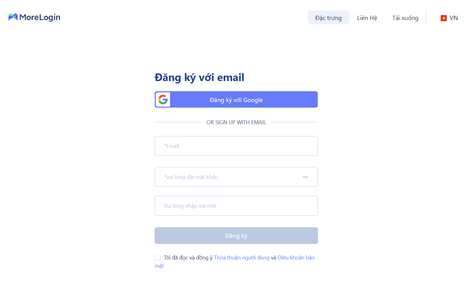 Tạo tài khoản miễn phí