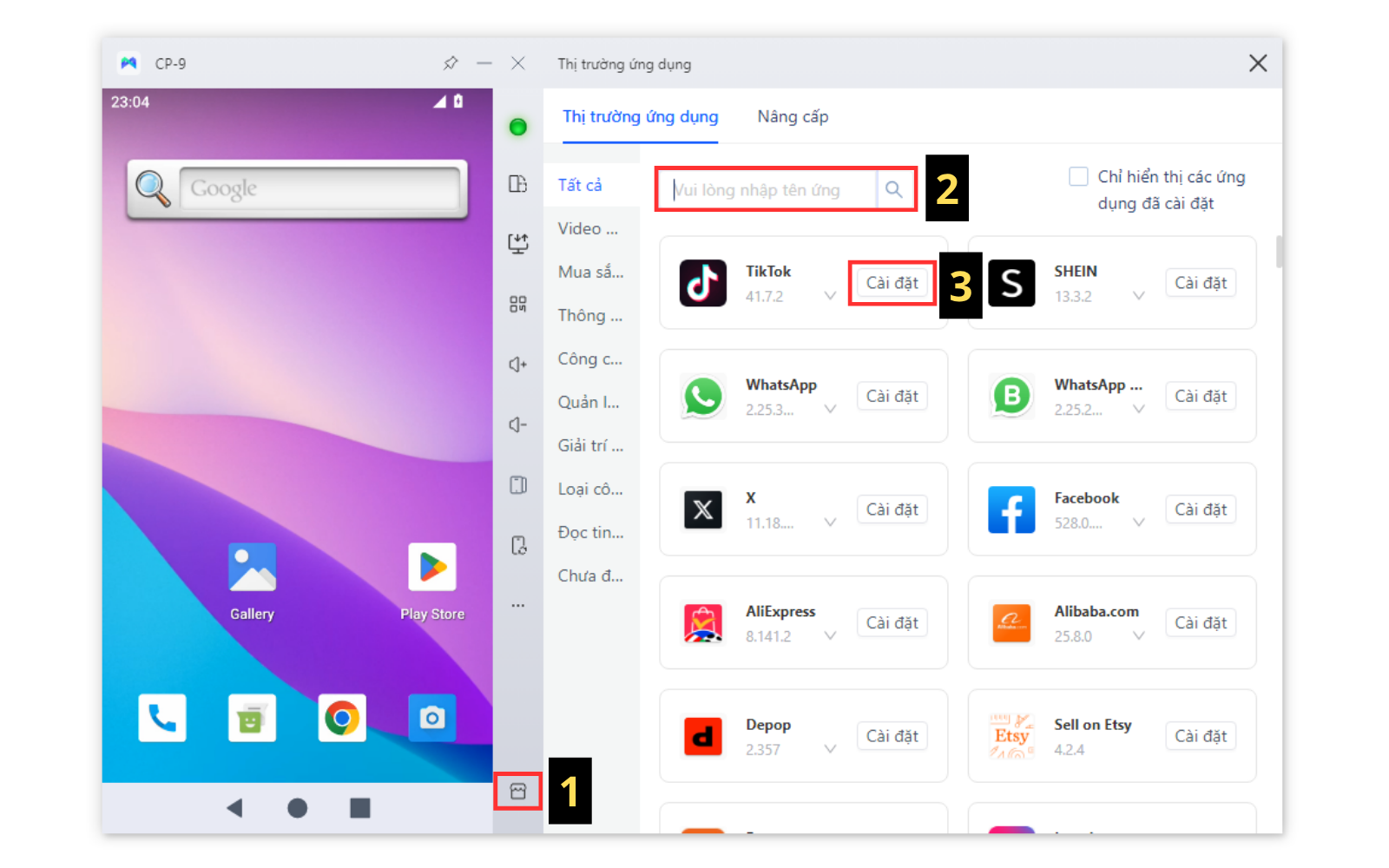 Cài ứng dụng trên MoreLogin