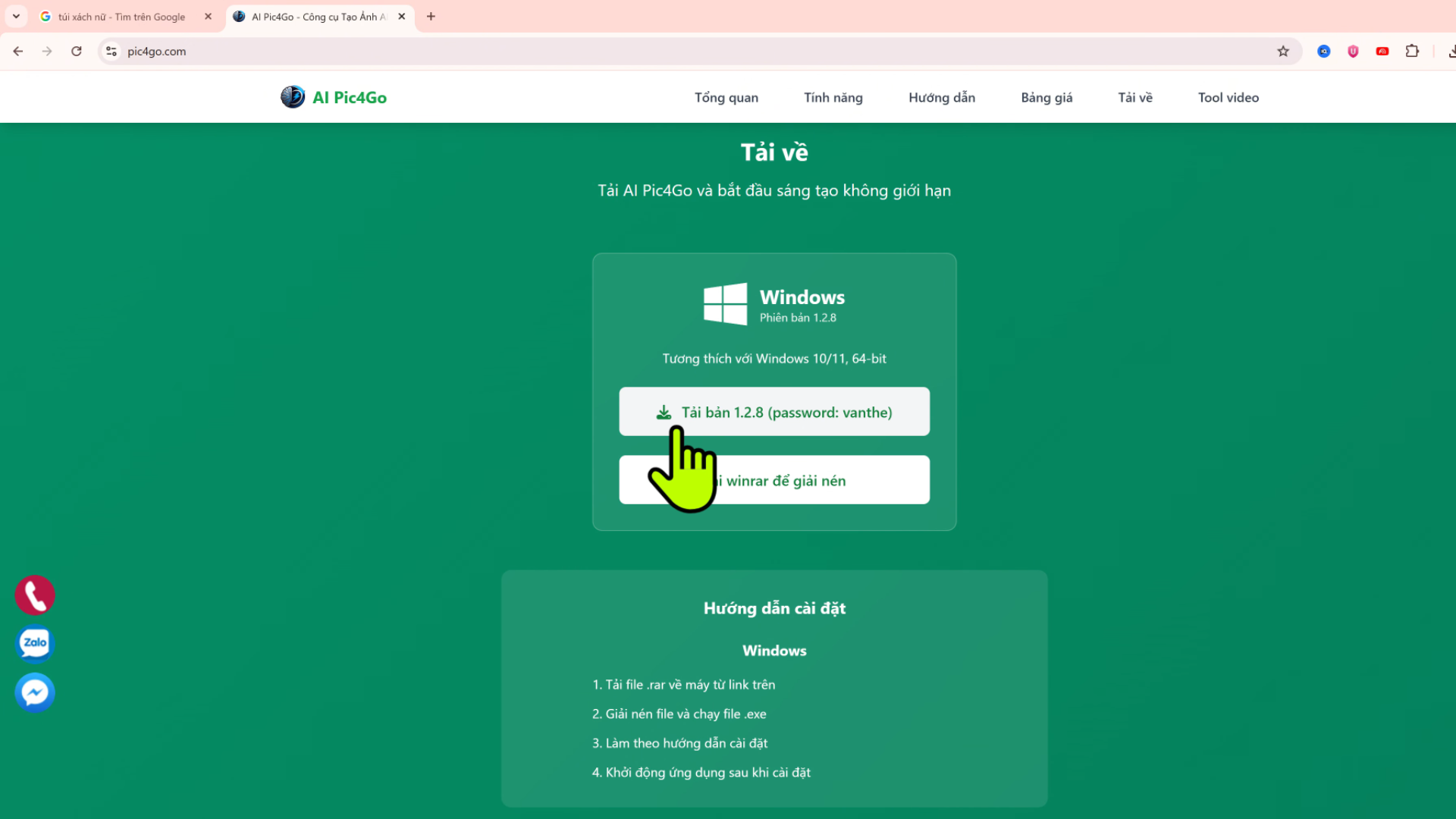 Cài đặt công cụ tạo ảnh AI pic4go.com