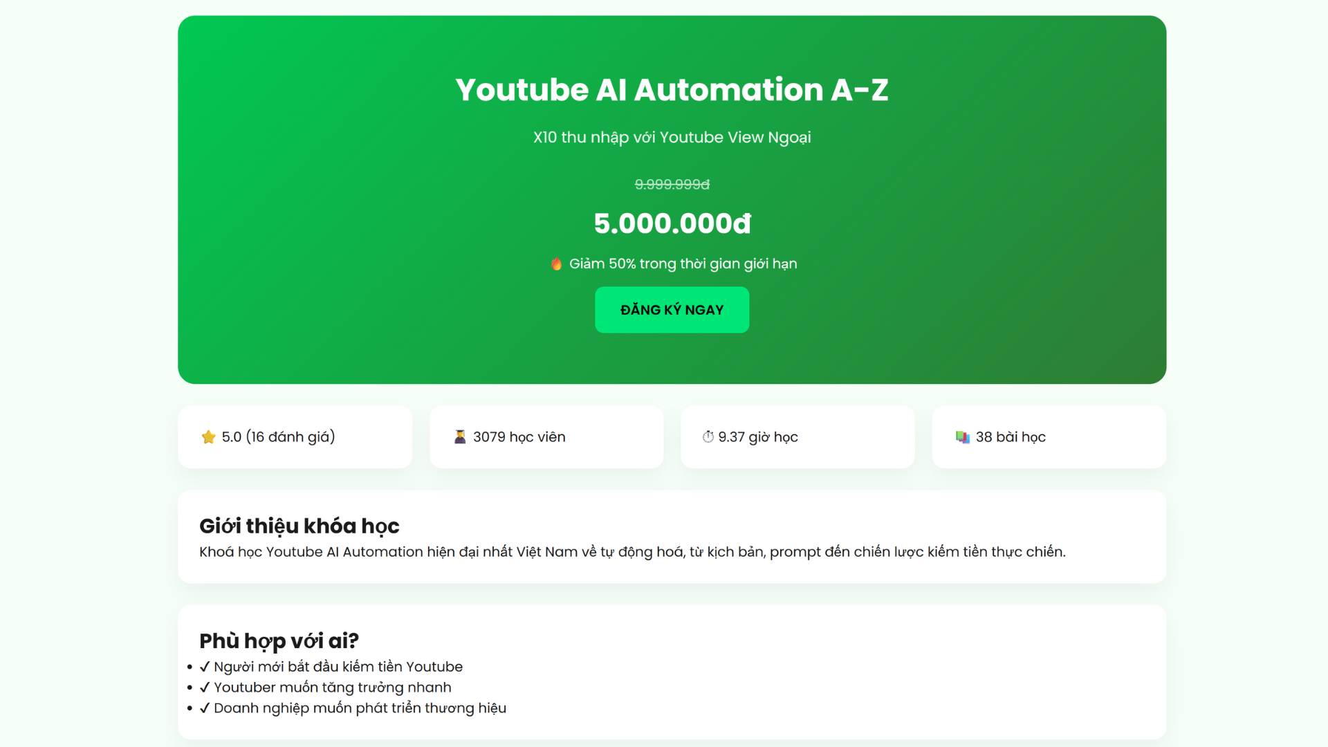 Lập Trình Website & Landing Page — Không Cần Biết Code