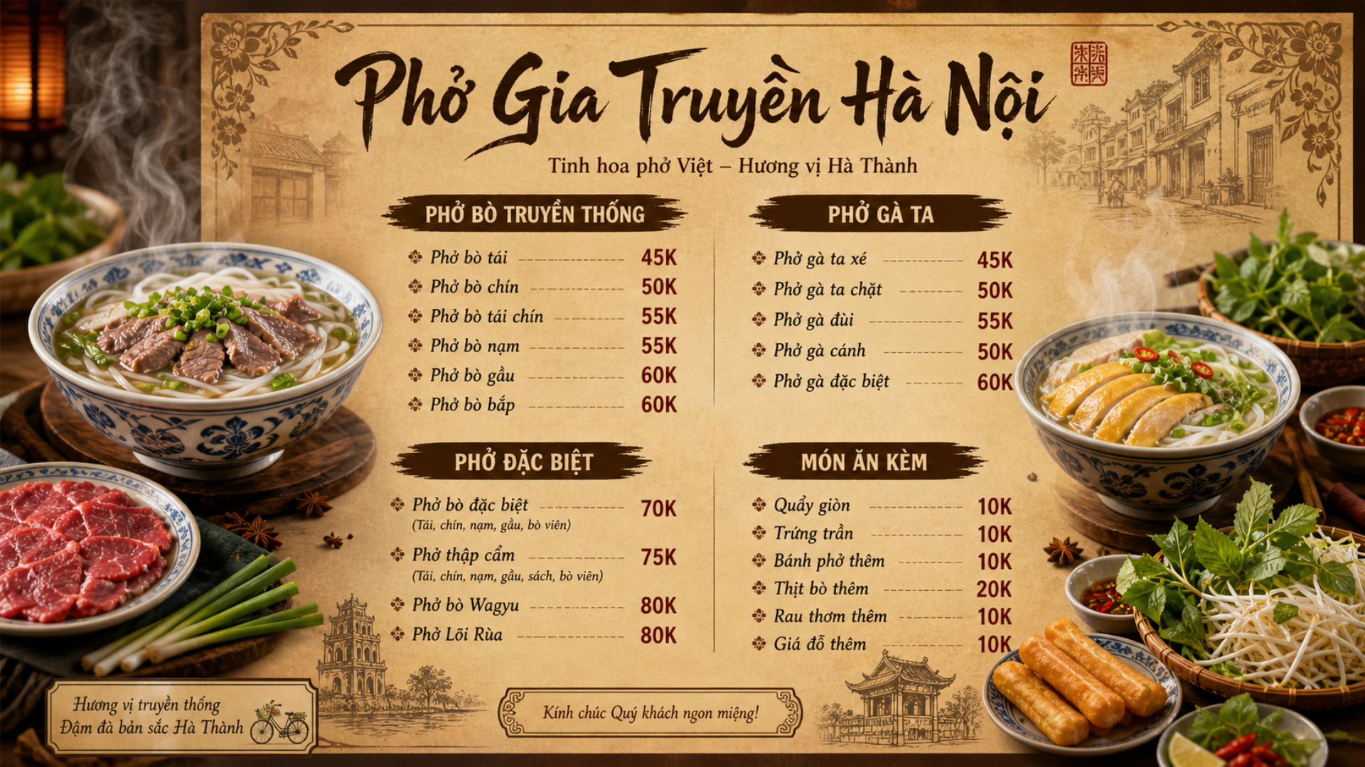 Tạo Menu Nhà Hàng Siêu Đẹp Trong 60 Giây